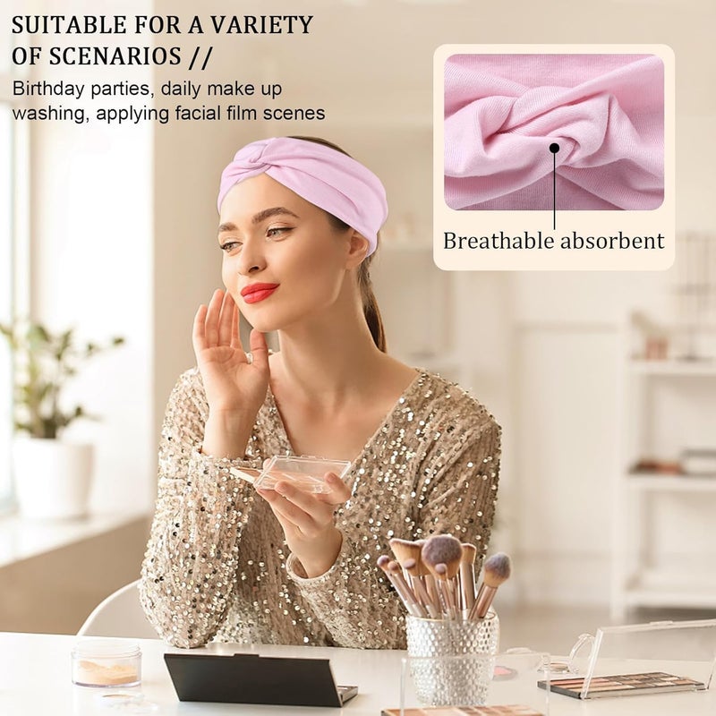 Luuao 12 Pcs Stretchy Sport Headbands for Women,Absorbed Sport Headband Soft Twist Knotted Headbands for Yoga, Workout Daily Life - Image 4